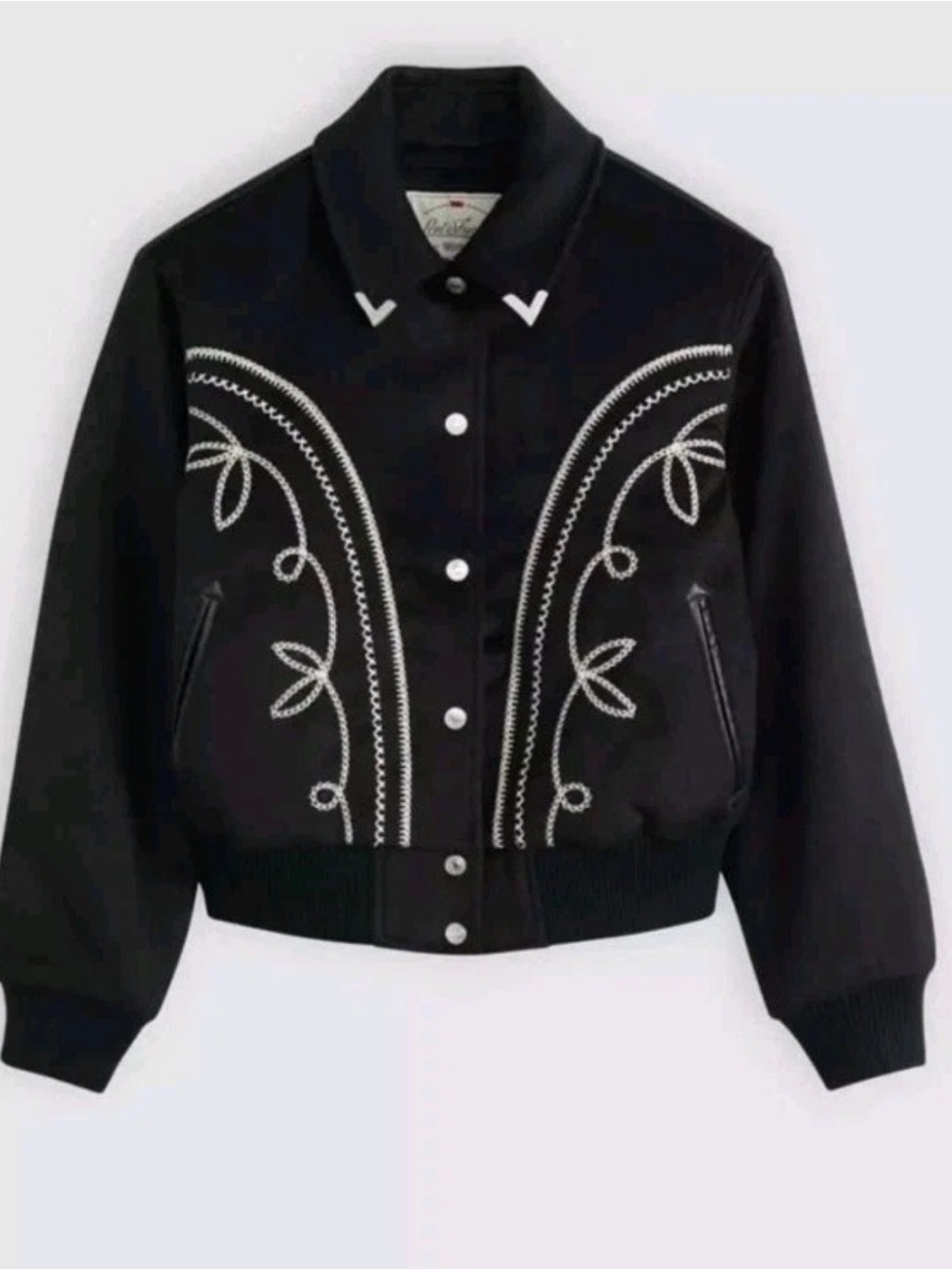 LEVI'S Rodeo Embroidered Wool Blend Varsity Jacket - Picture 2 of 13